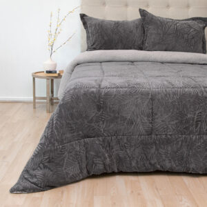 Cubrecama Outboss Deluxe 2 Plazas / Sherpa Gris - Doral