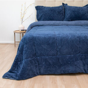 Cubrecama Outboss Deluxe 2.5  Plazas / Sherpa Azul - Doral