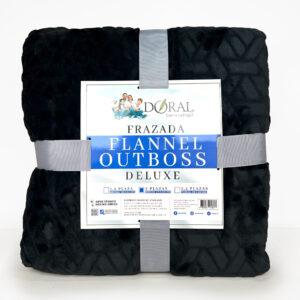 Frazada Flannel Outboss Deluxe 2 Plazas / Negro - Doral