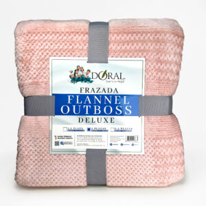 Frazada Flannel Outboss Deluxe 2 Plazas / Rosado - Doral