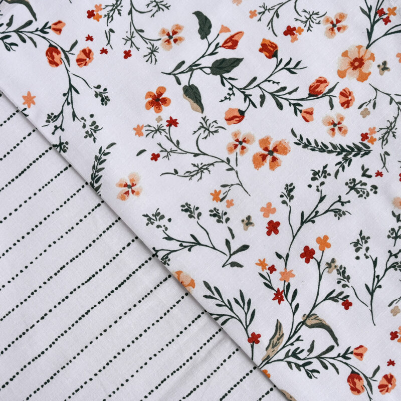 Juego de Sábanas Estampadas 144 Hilos 1 Plaza / Sarah Verde - American Family by Cannon - Imagen 3