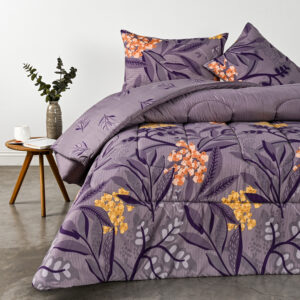 Plumón Estampado 2.5 Plazas / Lavanda - American Family By Cannon