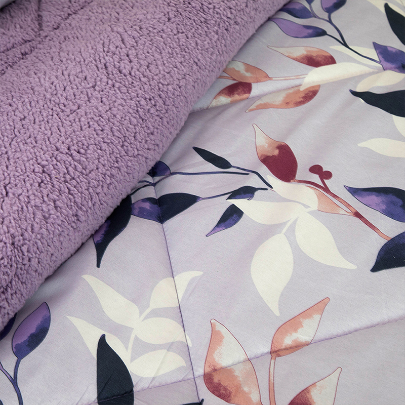 Plumón Estampado Deluxe Sherpa 1.5 Plazas / Lavanda - Doral - Imagen 2