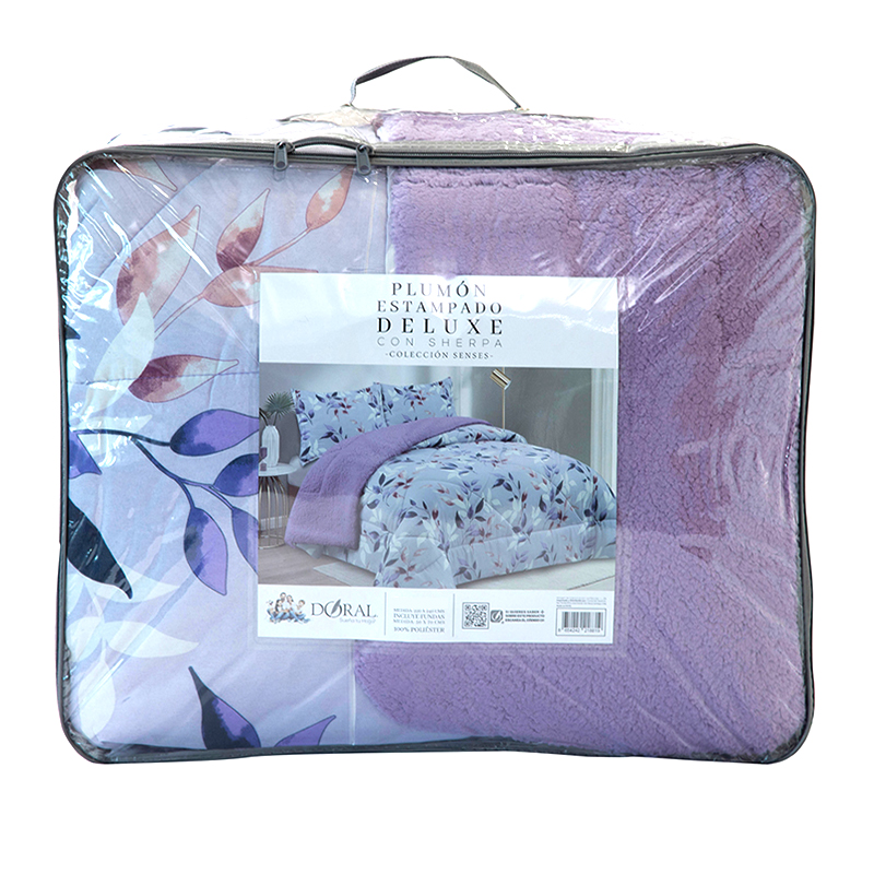 Plumón Estampado Deluxe Sherpa 1.5 Plazas / Lavanda - Doral - Imagen 3