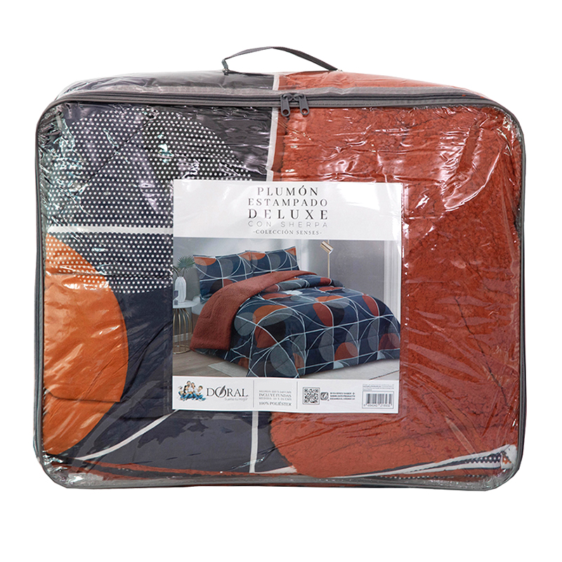 Plumón Estampado Deluxe Sherpa 2 Plazas / Geométrico - Doral - Imagen 3