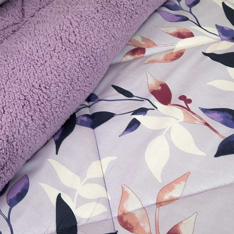 Plumón Estampado Deluxe Sherpa 2.5 Plazas / Lavanda - Doral - Imagen 2