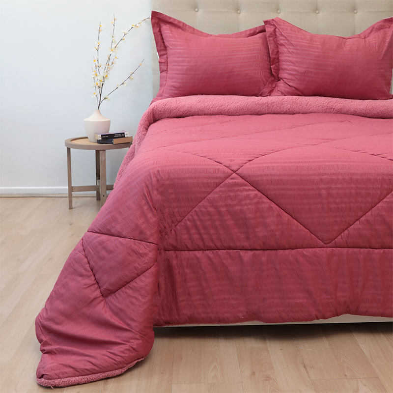 Plumón Outboss Deluxe 2 Plazas / Sherpa Cereza - Doral