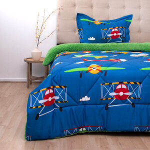 Plumón Estampado Deluxe Sherpa Kids 1.5 Plazas / Avionetas - Doral