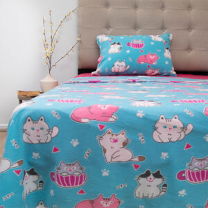Sábanas Polar Kids 1.5 Plazas / Gatitos - Doral