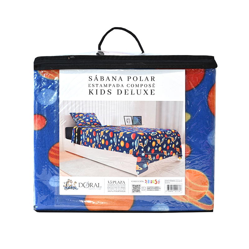 Sábanas Polar Kids 1.5 Plazas / Planetas - Doral - Imagen 3