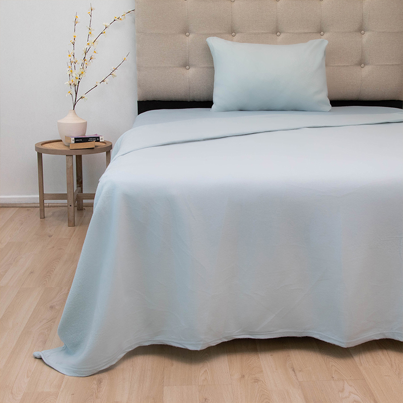 Sábanas Polar Composé 1.5 Plazas / Bicolor Celeste - Doral