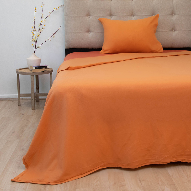 Sábanas Polar Composé 1.5 Plazas / Bicolor Terracota - Doral