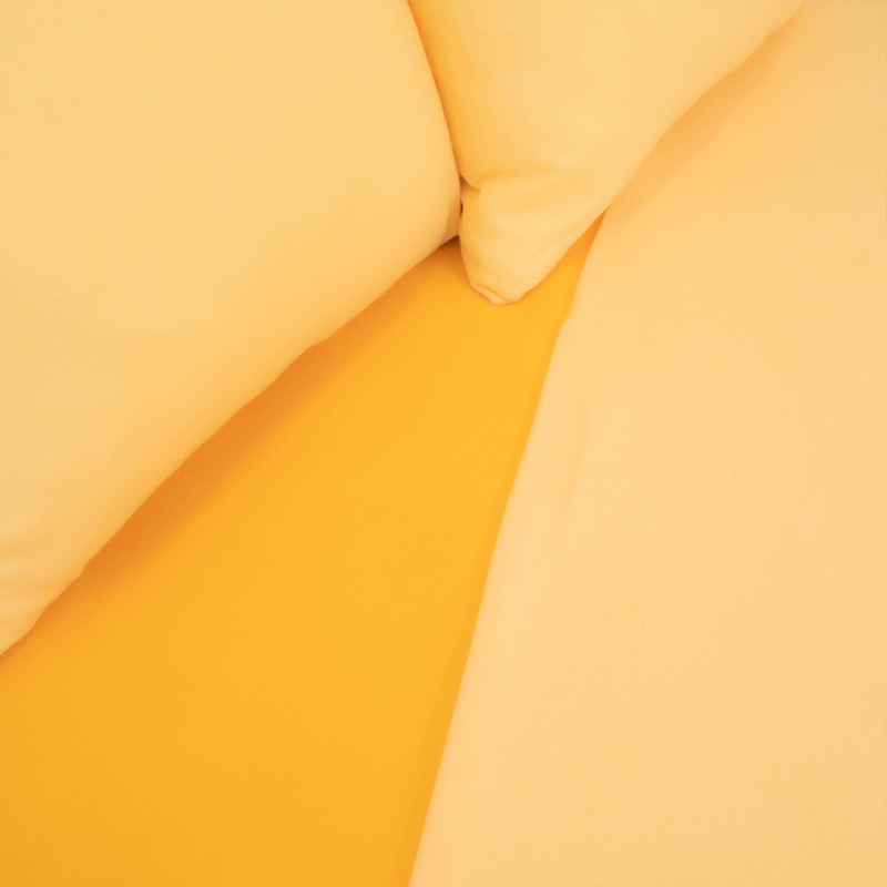 Sábanas Polar Lisa Composé 2 Plazas / Bicolor Amarillo - Doral - Imagen 2