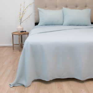 Sábanas Polar Lisa Composé 2 Plazas / Bicolor Celeste - Doral