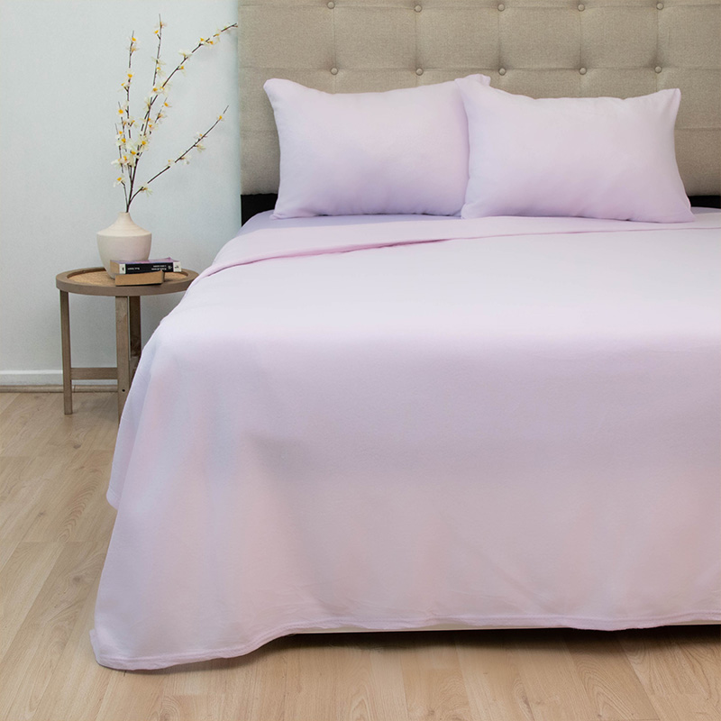 Sábanas Polar Lisa Composé 2 Plazas / Bicolor Morado - Doral