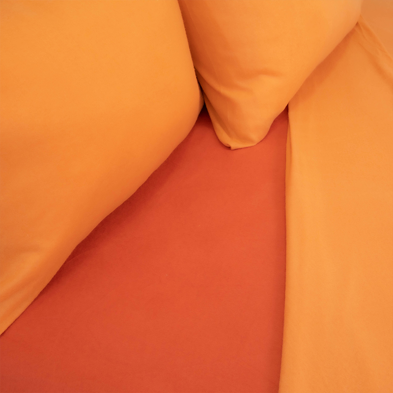 Sábanas Polar Lisa Composé 2 Plazas / Bicolor Terracota - Doral - Imagen 2