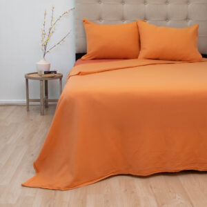 Sábanas Polar Lisa Composé 2 Plazas / Bicolor Terracota - Doral