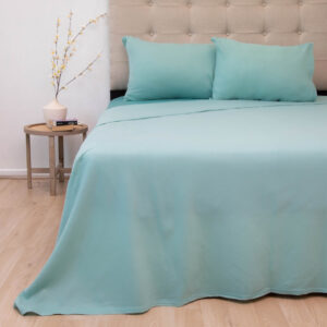 Sábanas Polar Lisa Composé 2 Plazas / Bicolor Turquesa - Doral