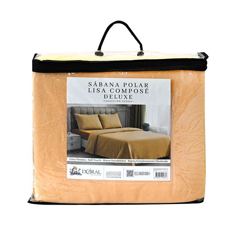 Sábanas de Polar Composé King / Bicolor Amarillo - Doral - Imagen 3