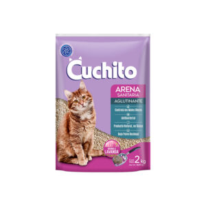 Arena Aglutinante para Gato 2 Kg / Lavanda - Cuchito