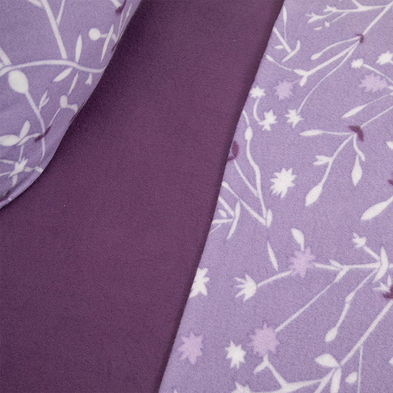 Sábanas Polar Composé 1.5 Plazas / Ramas Lila Blanco - Doral - Imagen 3