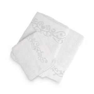 Juego de 3 Toallas Bordadas Luxor / Blanco - Doral