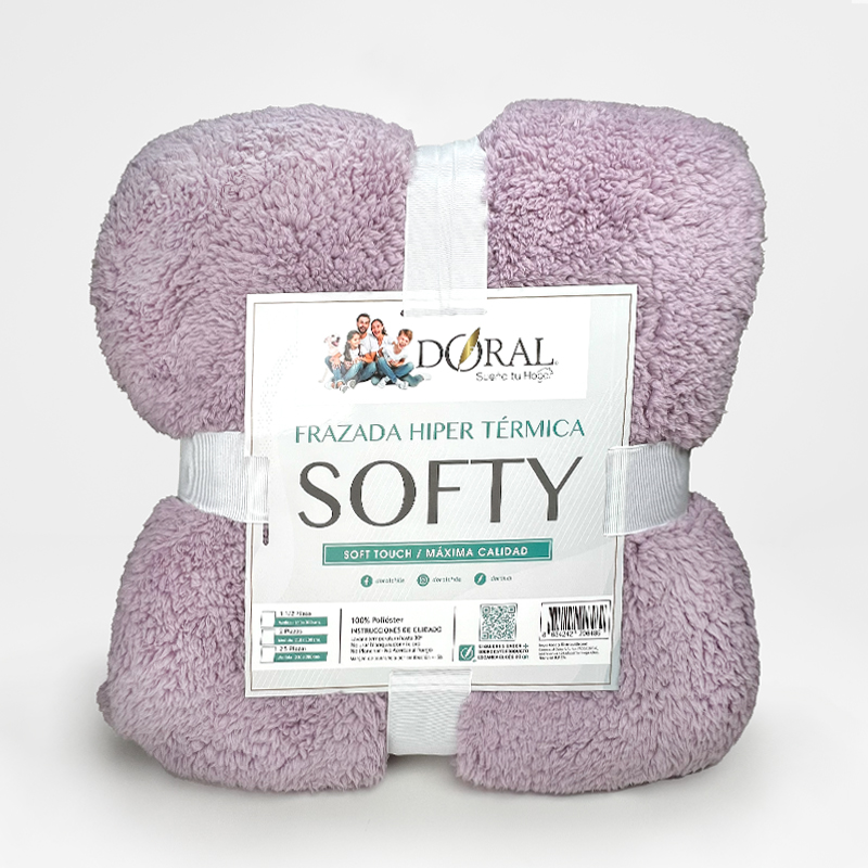 Frazada Softy 1.5 Plazas / Lila - Doral