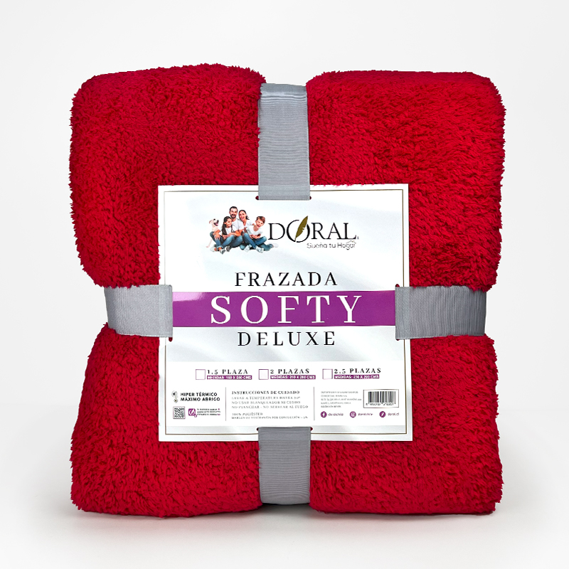 Frazada Softy 2 Plazas / Burdeo - Doral