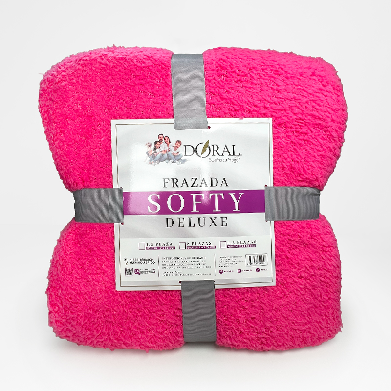 Frazada Softy 2.5 Plazas / Fucsia - Doral