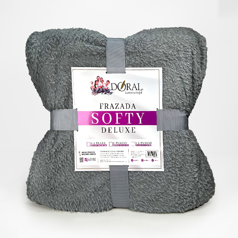 Frazada Softy 2.5 Plazas / Gris - Doral