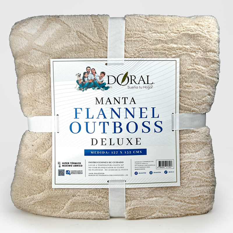 Manta Flannel Outboss Deluxe / Beige - Doral