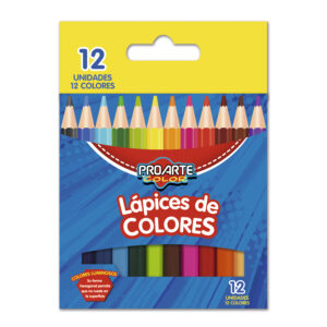Lápices Cortos 12 Colores Hexagonales - Proarte