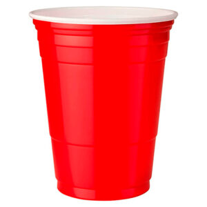 Vasos Bicolor 500cc Rojo 10 unid. - Big Party