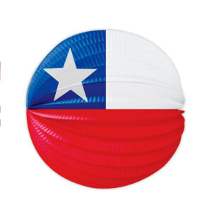 Adorno Fiestas Patrias Lámpara Papel Diseño Bandera 26 cm - Big Party