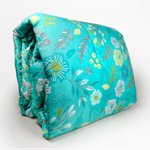 Plumón Estampado 1.5 plazas / Flores Turquesa - Key Home