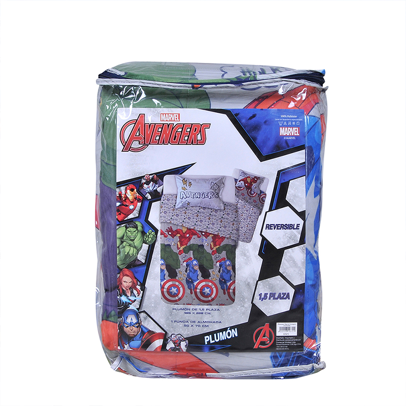 Plumón Microfibra Reversible 1.5 plazas / Avengers War - Mashini - Imagen 3