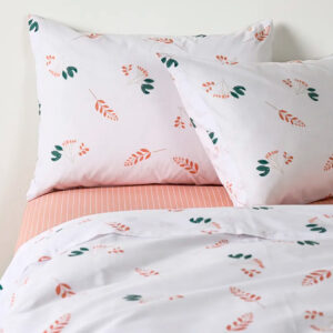 Juego de Sábanas Estampadas 144 Hilos 2 Plazas / Ninfa Rosa - American Family by Cannon