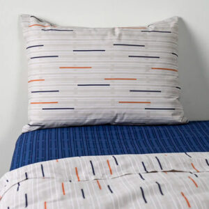 Juego de Sábanas Estampadas 144 Hilos 1 Plaza / Trazos Beige - American Family by Cannon