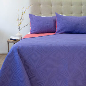 Quilt Hotpress Bicolor 2.5 Plazas / Morado y Coral - Doral