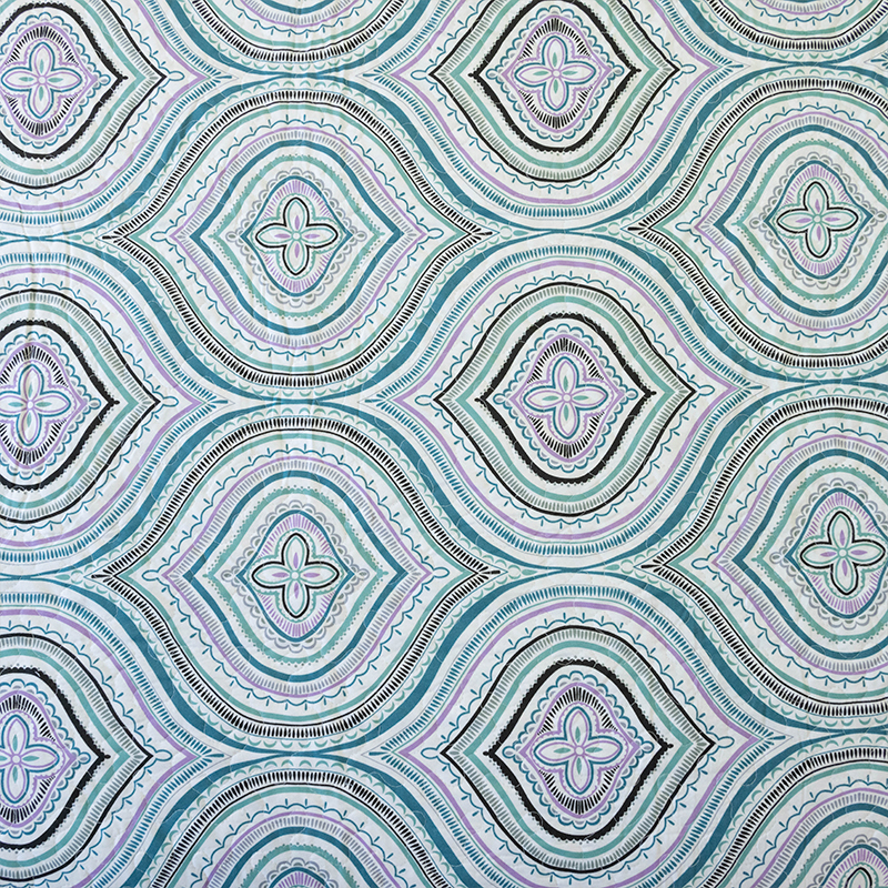 Quilt Stitchy Estampado 1.5 Plazas / Abstracto Petróleo y Lila - Doral - Imagen 2