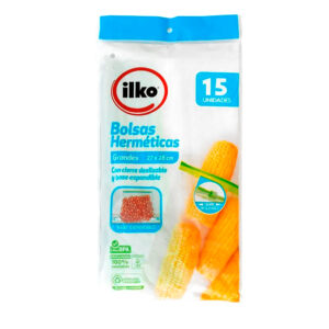 Bolsa Hermética Grande C/Base Slider 15 und. 27x28cm. - Ilko