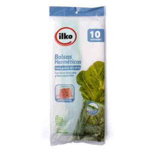 Bolsa Hermética Grande C/Base Slider 10 und. 35x40cm. - Ilko