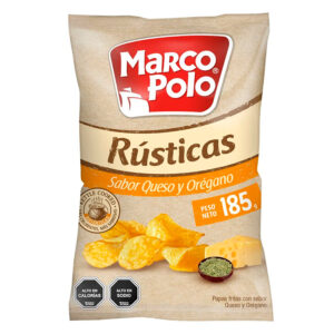 Papas Fritas Rústicas Queso 185 gr. - Marco Polo