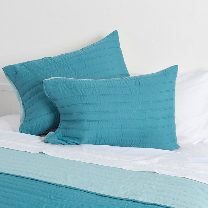 Quilt Toledo Liso 2 Plazas / Calypso y Celeste - Mashini - Imagen 3