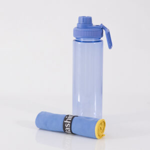 Toalla Deportiva 40x60cm + Botella / Azul - Mashini