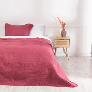 Quilt Cordoba Liso 1.5 Plazas / Burdeo - Mashini