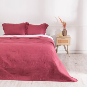 Quilt Cordoba Liso 2 Plazas / Burdeo - Mashini
