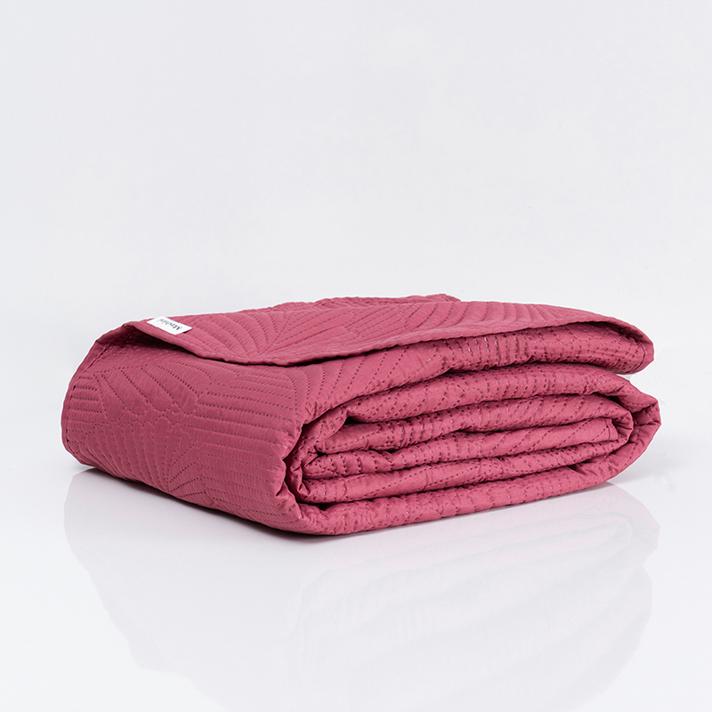 Quilt Cordoba Liso 2.5 Plazas / Burdeo - Mashini - Imagen 2