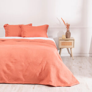 Quilt Cordoba Liso 2.5 Plazas / Naranjo - Mashini