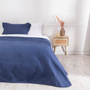 Quilt Cordoba Liso 1.5 Plazas / Azul - Mashini